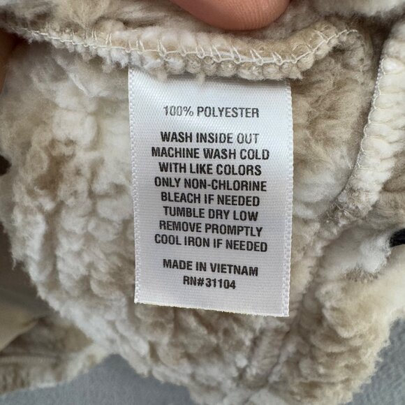 Zelos Super Soft Fleece Jacket Womens Cream Tan Herringbone Full Zip Size XL NWD - Picture 9 of 13